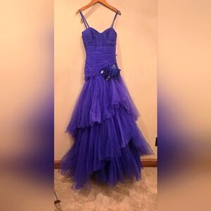 Joli Elegant Purple Layered Gown Prim Dress
